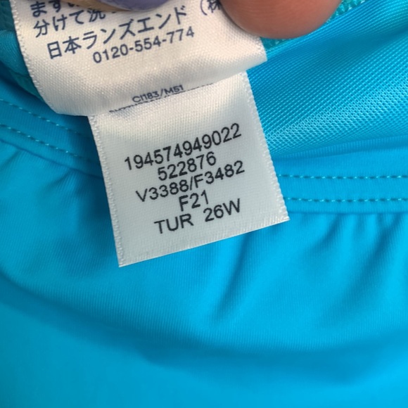 Lands End Chlorine Resistant Tummy Control Swim Skirt Skort Bottoms W-536 Sz 26W - Picture 6 of 8